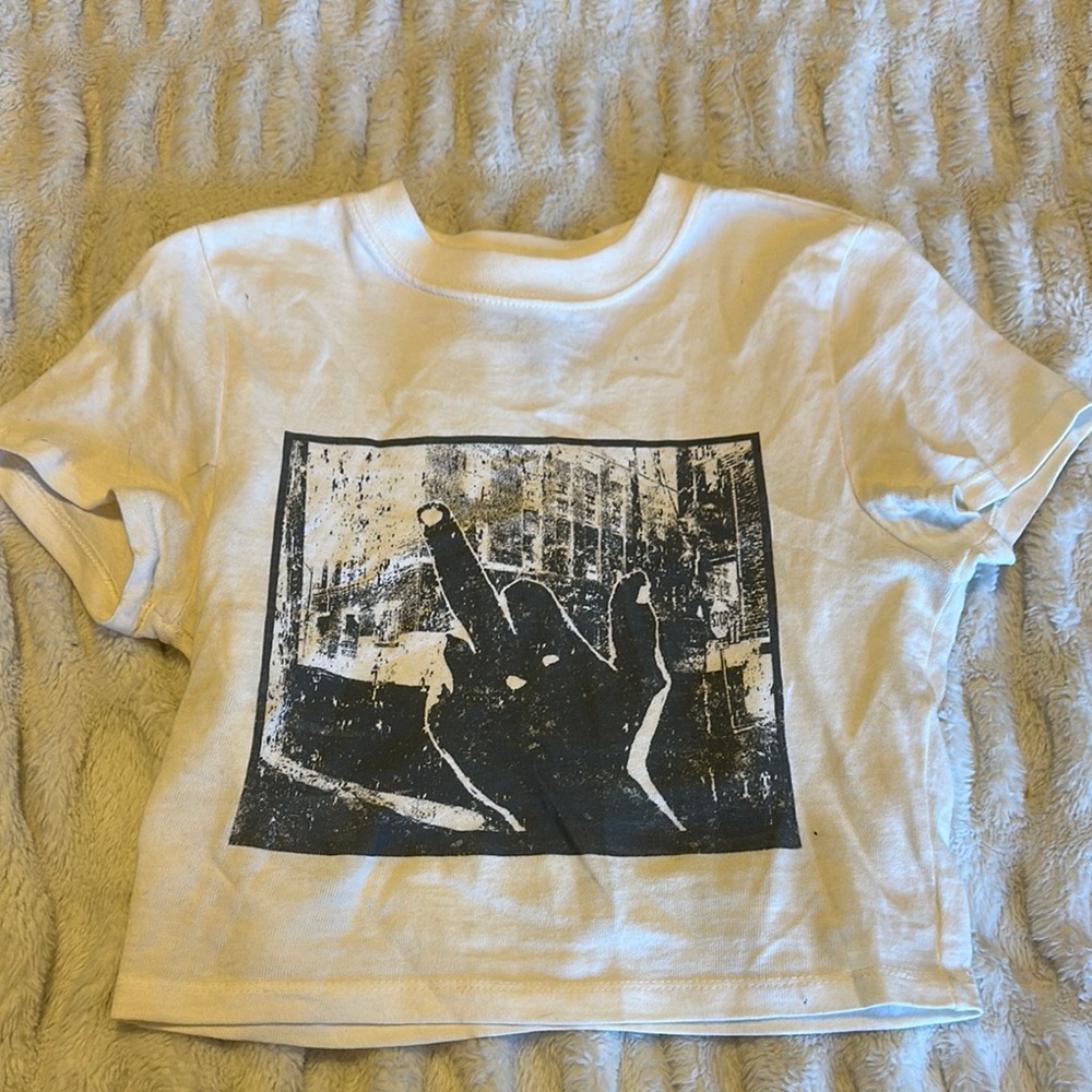 Urban Outfitters Black and White Crop Top